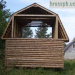 Срубы, дома, бани из окоренного бревна